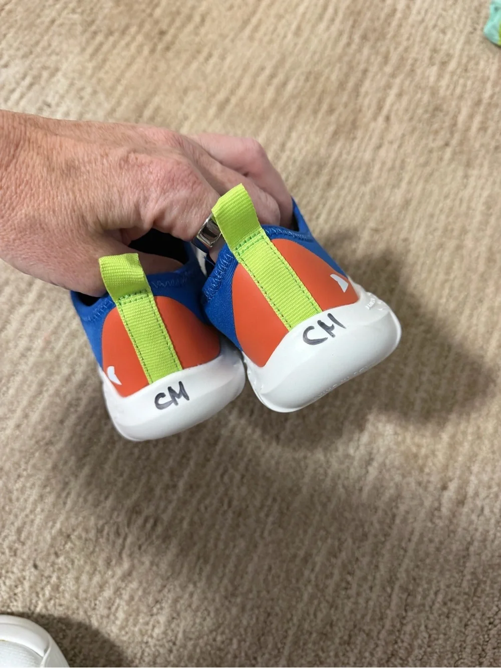 Kids' Slip-On Mesh water shoes - Blue/Neon Green